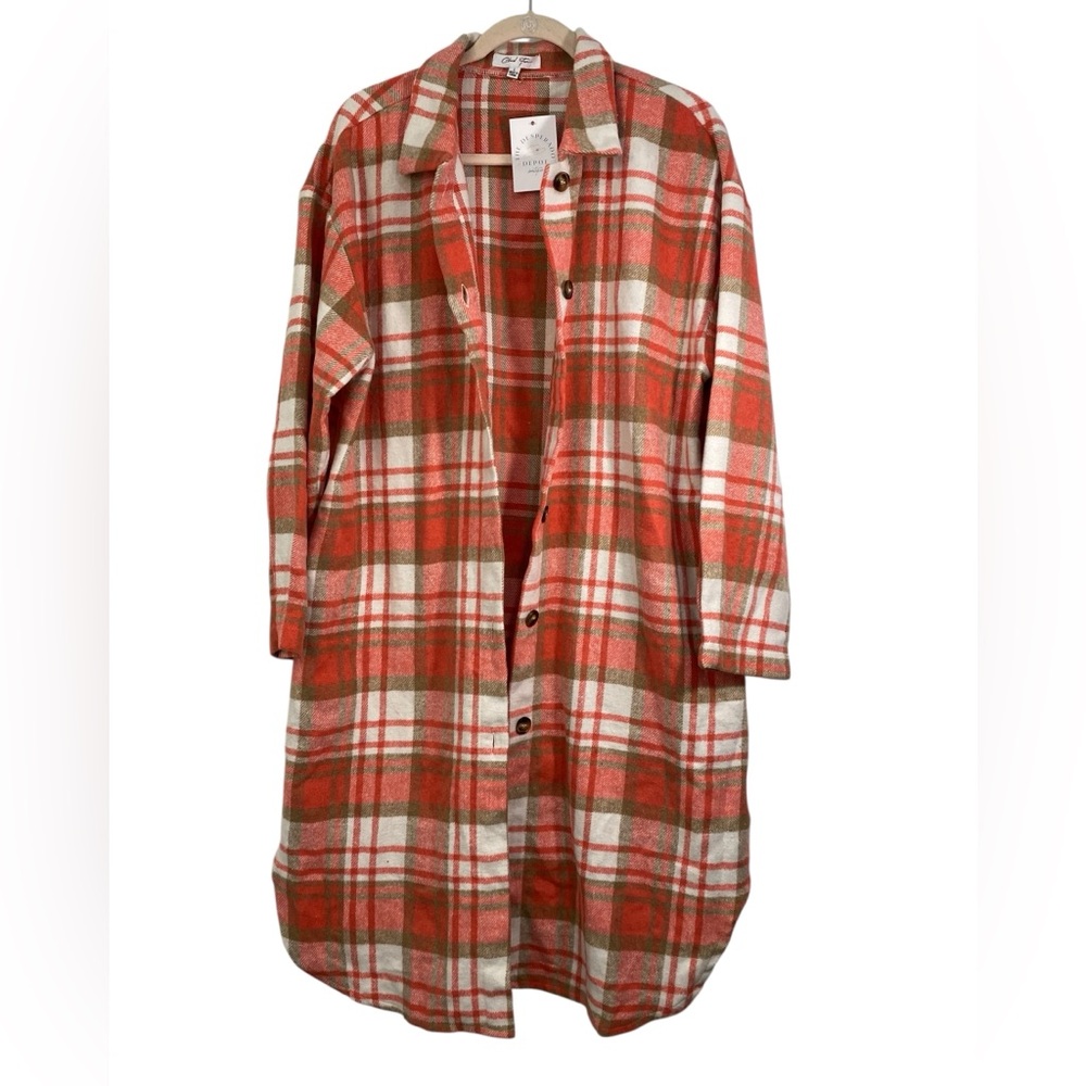 NEW Cloud Ten Fall Festival Plaid Maxi Shacket